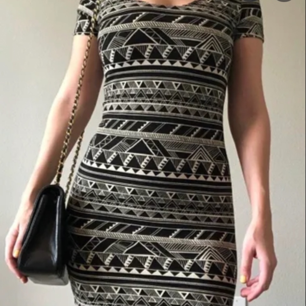 Victorias Secret PINK - Black and White Patterned Body Con